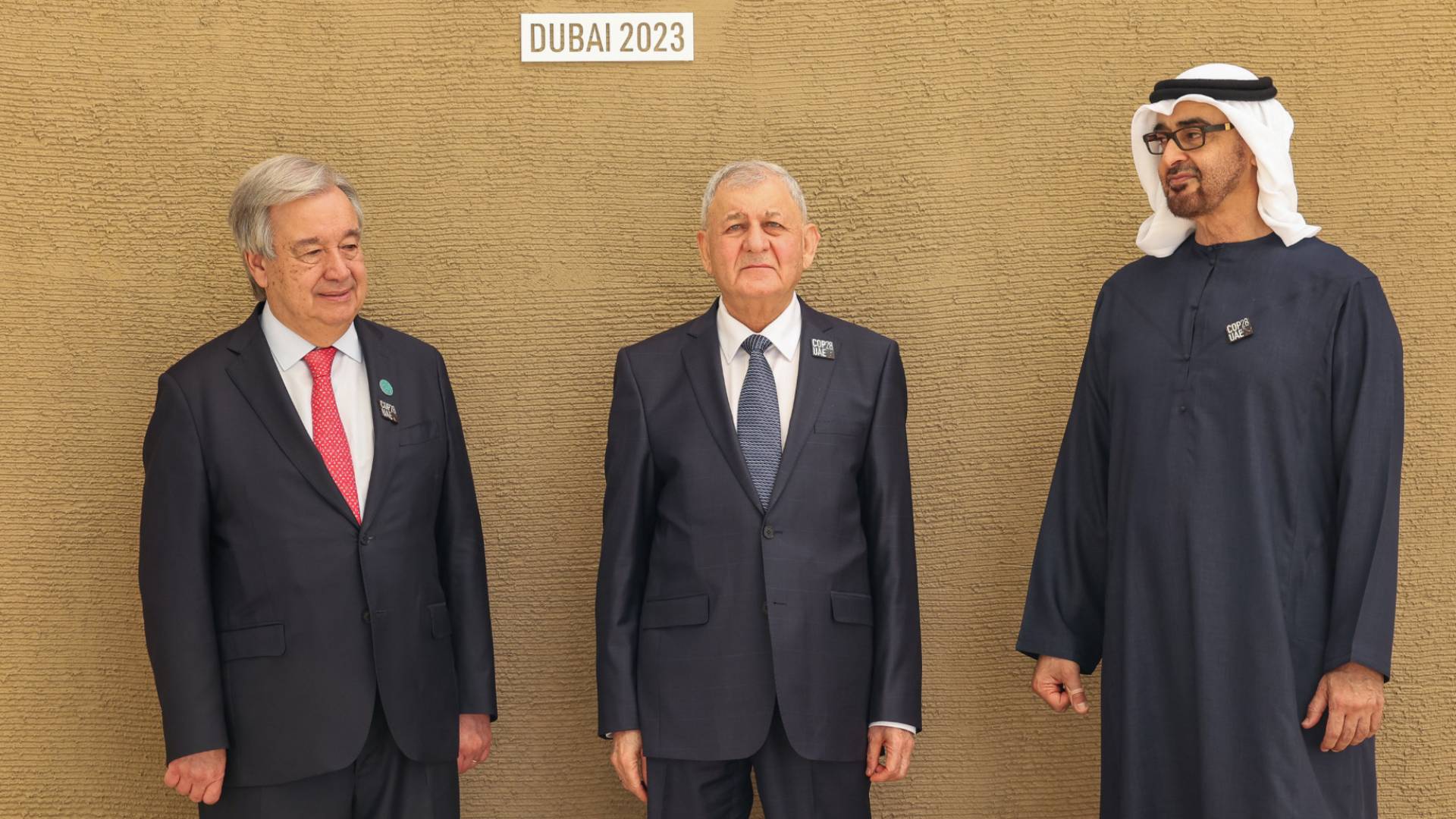  Iraqi President with UN Secretary General and UAE President.